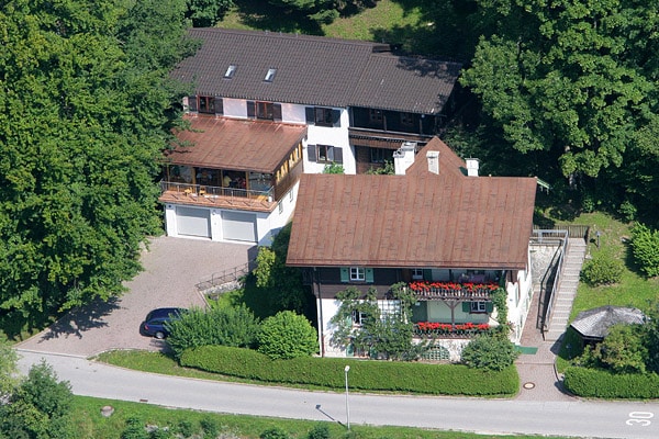 Luftaufnahme des Hauses Brookhäusl